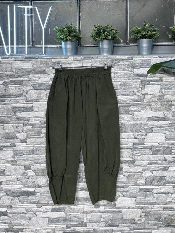 Panta Aladino costine - Verde militare