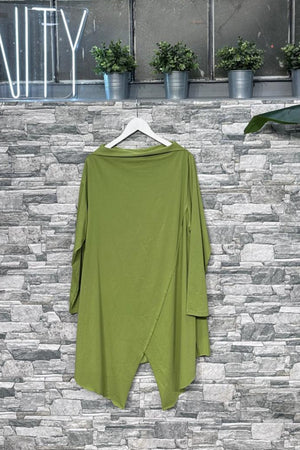 T-shirt collo vulcano punte - Lime