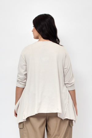 T-shirt punte laterali - Gesso