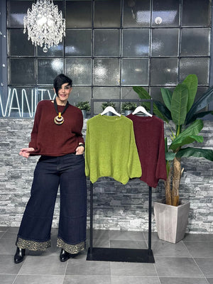 Pull Alpaka elastico - Sangria