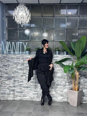 Gilet felpa asimmetrico - Nero