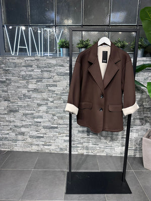 Cappotto neoprene nido d'ape - Moro