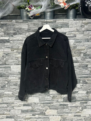 Giacca jeans strass - Nero