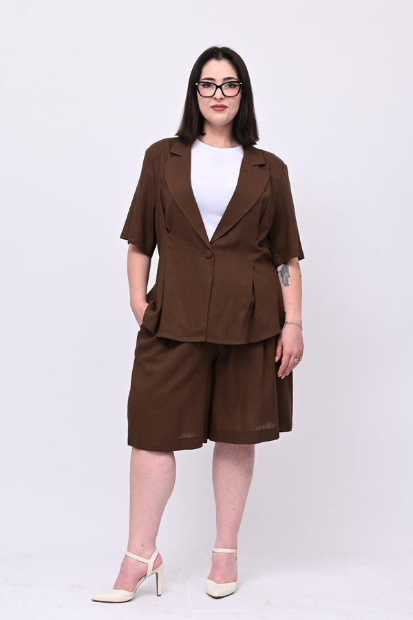 Tailleur lino bermuda - Moro