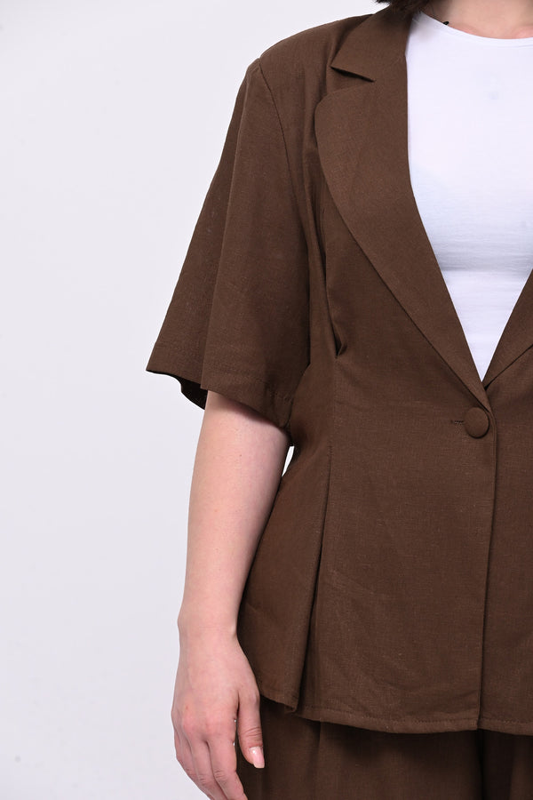 Tailleur lino bermuda - Moro