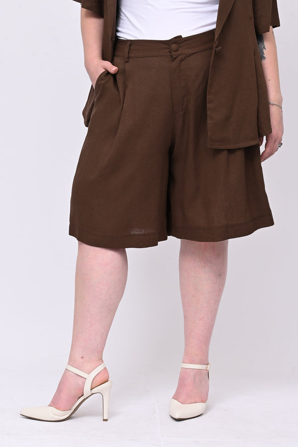 Tailleur lino bermuda - Moro