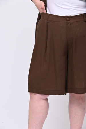 Tailleur lino bermuda - Moro