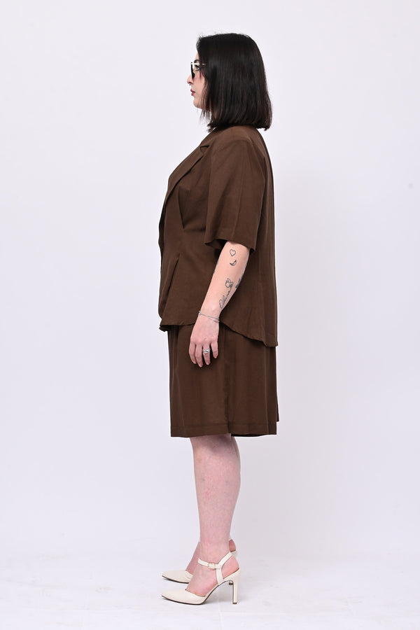 Tailleur lino bermuda - Moro