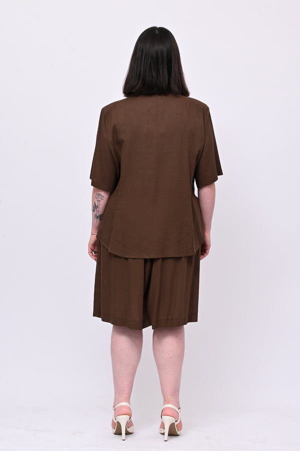 Tailleur lino bermuda - Moro